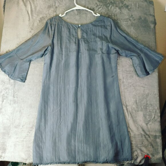 Vintage Juicy Couture Womens Gray Silk Dress Elegant‎ Retro Y2K romantic - Picture 13 of 13